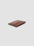 BOUDIN 122 - Brown Woven Leather Card Holder - thumb image 3,side view