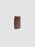 BOUDIN 122 - Brown Woven Leather Card Holder - thumb image 4,side view