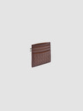 BOUDIN 122 - Brown Woven Leather Card Holder - thumb image 5,side view