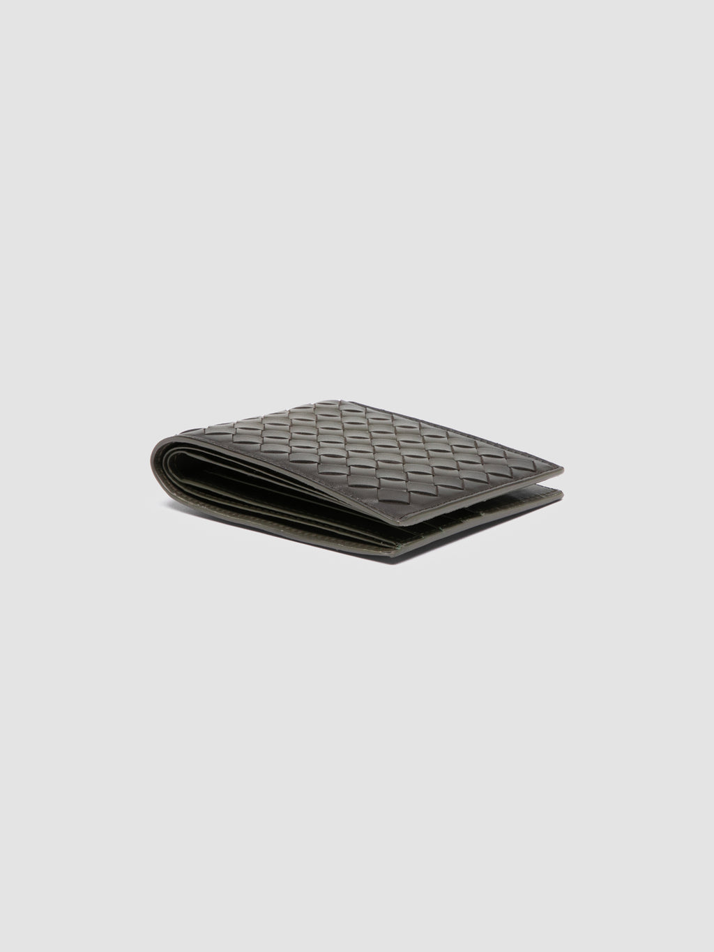BOUDIN 123 - Green Woven Leather Bifold Wallet Officine Creative - 3