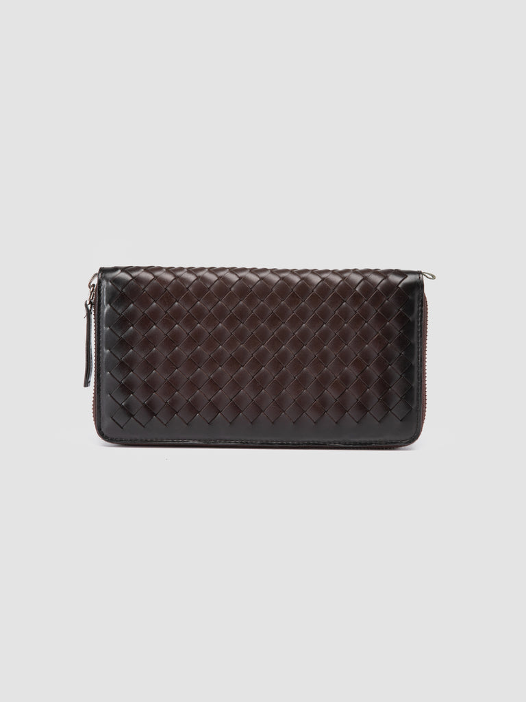 BOUDIN 126 - Brown Leather Woven Wallets Officine Creative - 2