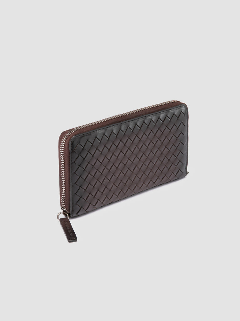 BOUDIN 126 - Brown Leather Woven Wallets Officine Creative - 3