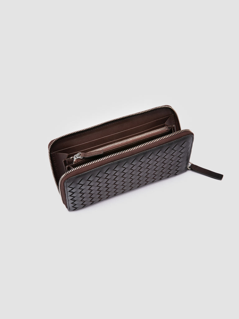 BOUDIN 126 - Brown Leather Woven Wallets Officine Creative - 5