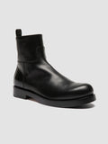 BULLA 003 - Black Leather Zipped Boots