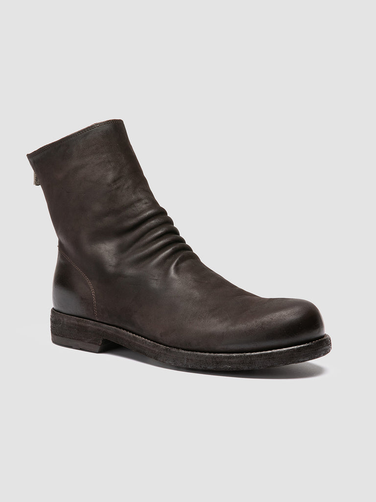 BULLA DD 103 - Brown Leather Zipped Boots