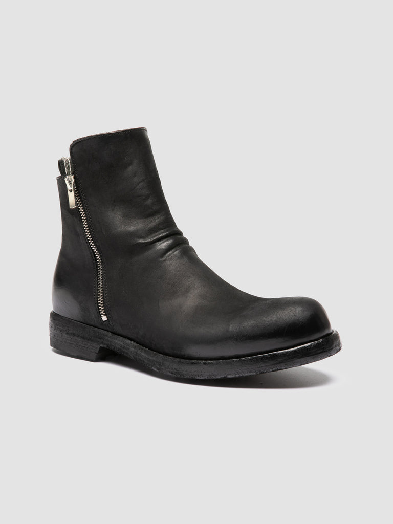 BULLA DD 105 - Black Leather Zipped Boots