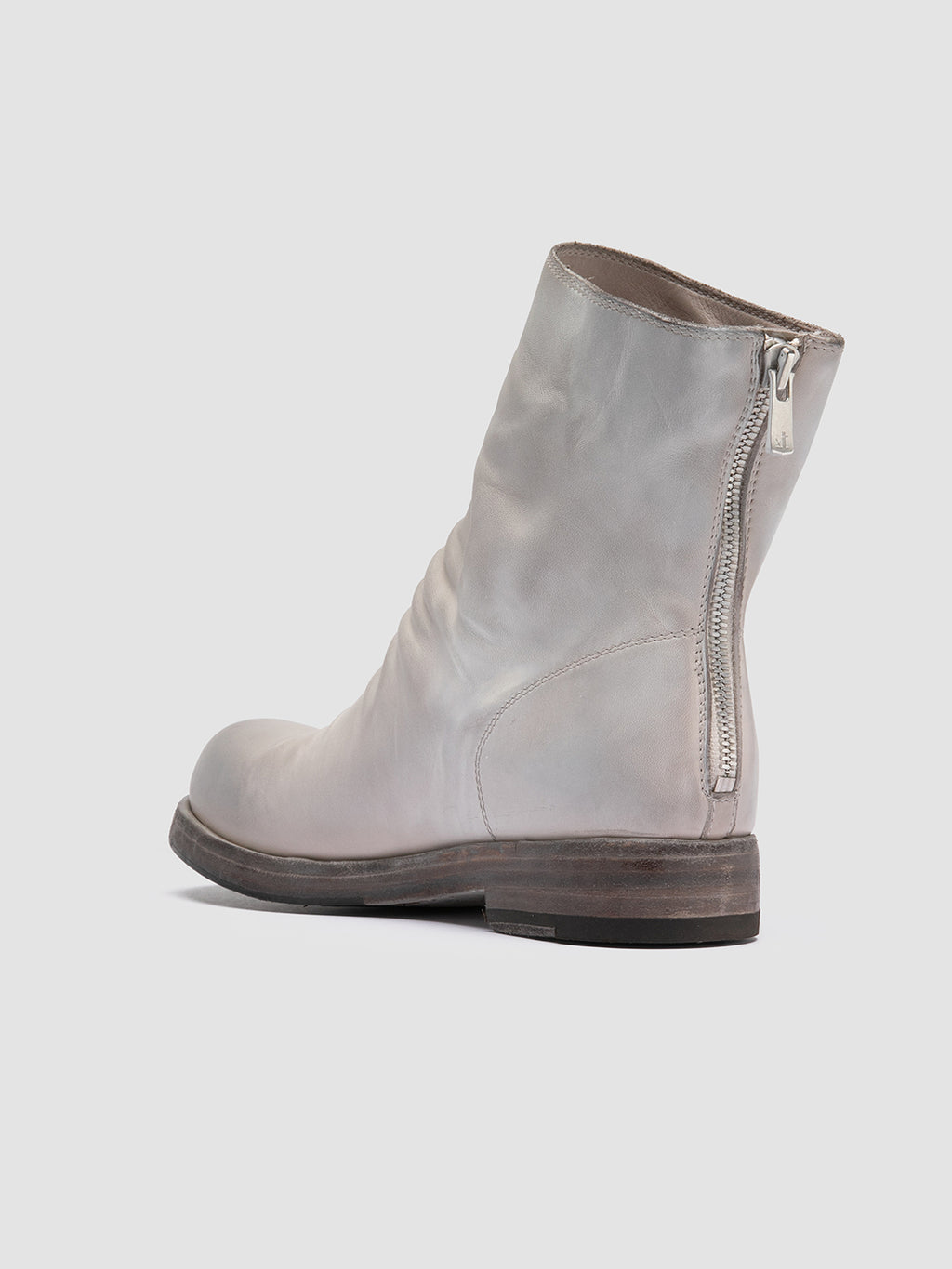 BULLA DD 303 - Grey Leather Zipped Boots Women Officine Creative - 4