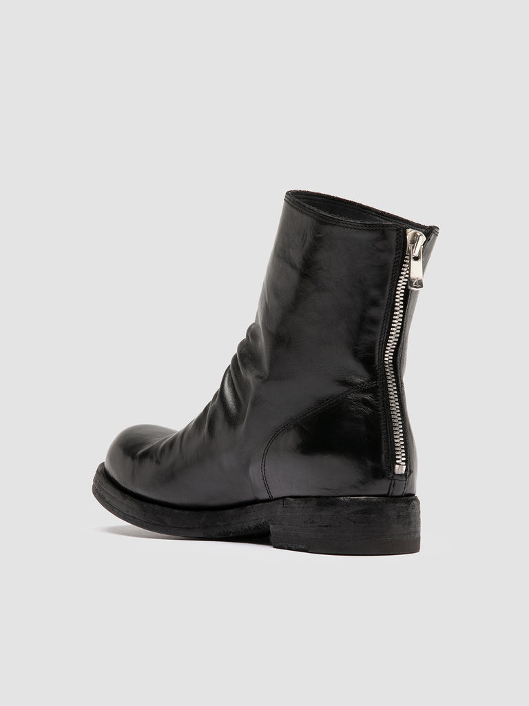 BULLA DD 303 - Black Leather Zipped Boots Women Officine Creative - 4