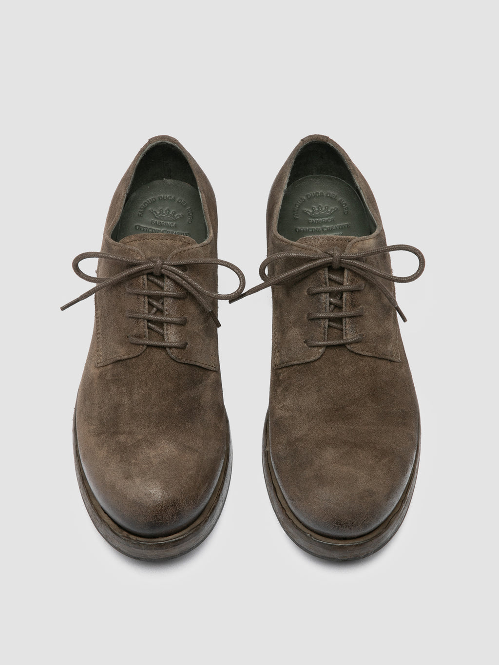 BULLA DD 311 - Green Suede Derby Shoes Officine Creative - 2