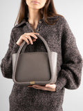 CABALA 107 - Grey Leather Handle Bag