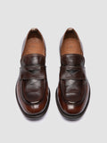 CALIXTE 020 - Brown Leather Penny Loafers