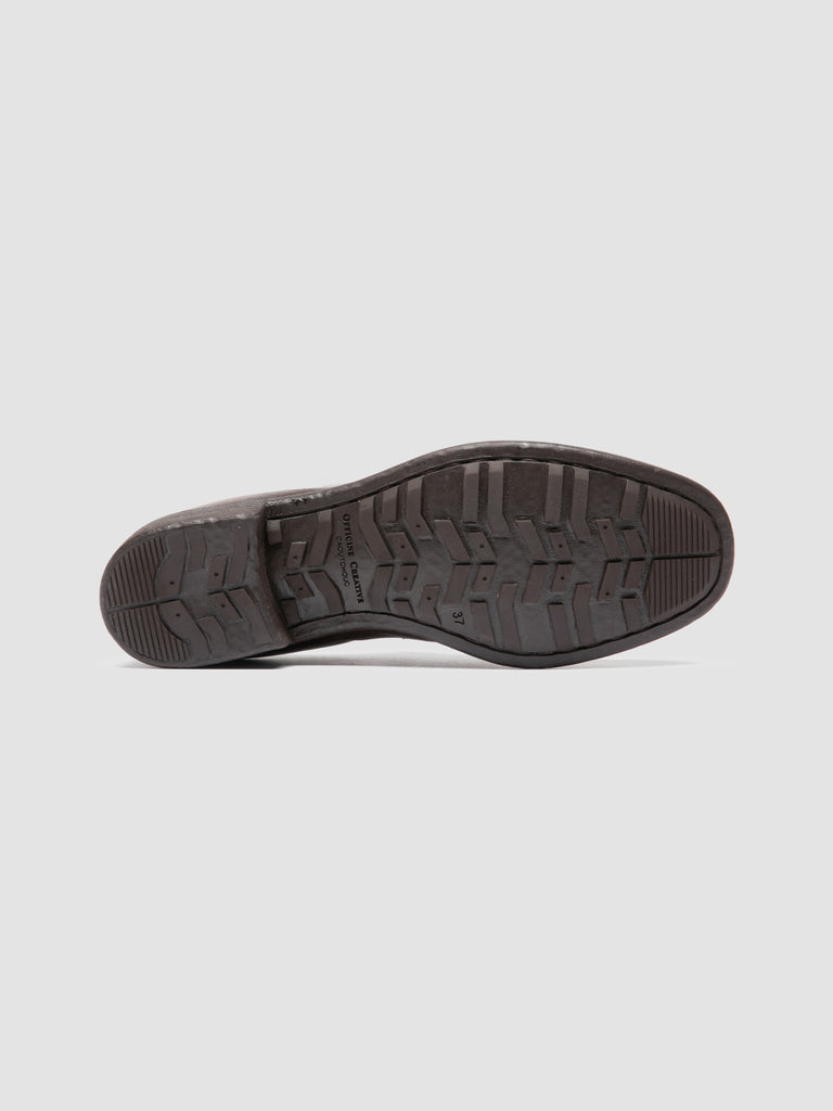 CALIXTE 020 - Brown Leather Penny Loafers