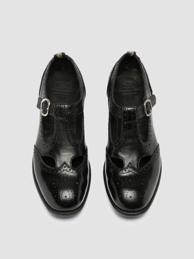 CALIXTE 066 - Black Leather Maryjane Loafers