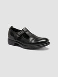 CALIXTE 071 - Black Leather T-Bar Shoes