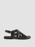 CHIOS 006 - Black Leather Fisherman Sandals