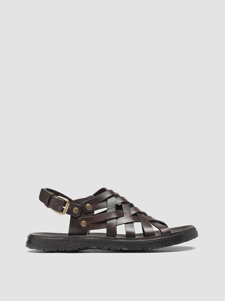 CHIOS 006 - Black Leather Fisherman Sandals