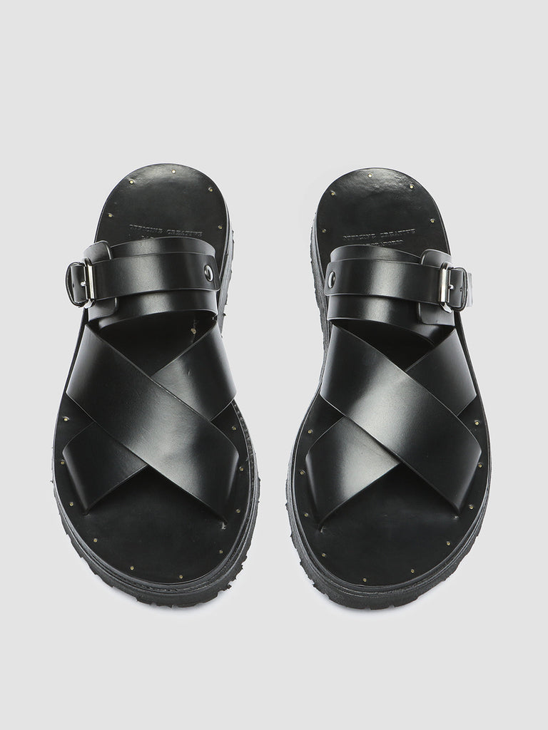 CHIOS 008 - Black Leather Sandals