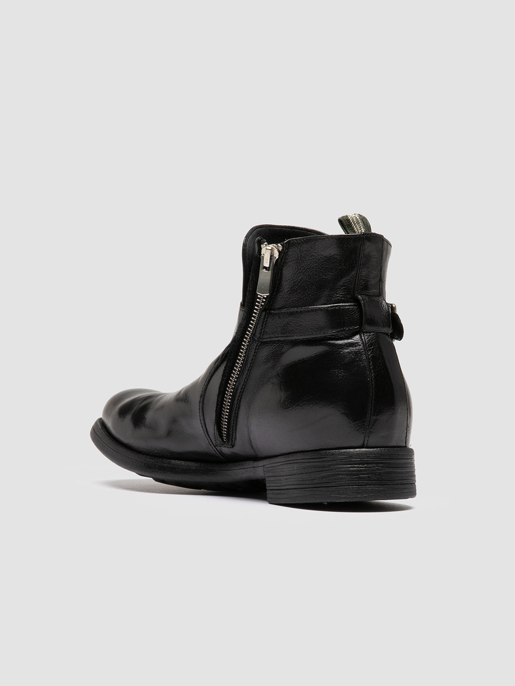 CHRONICLE 068 - Black Leather Zipped Boots Men Officine Creative - 4