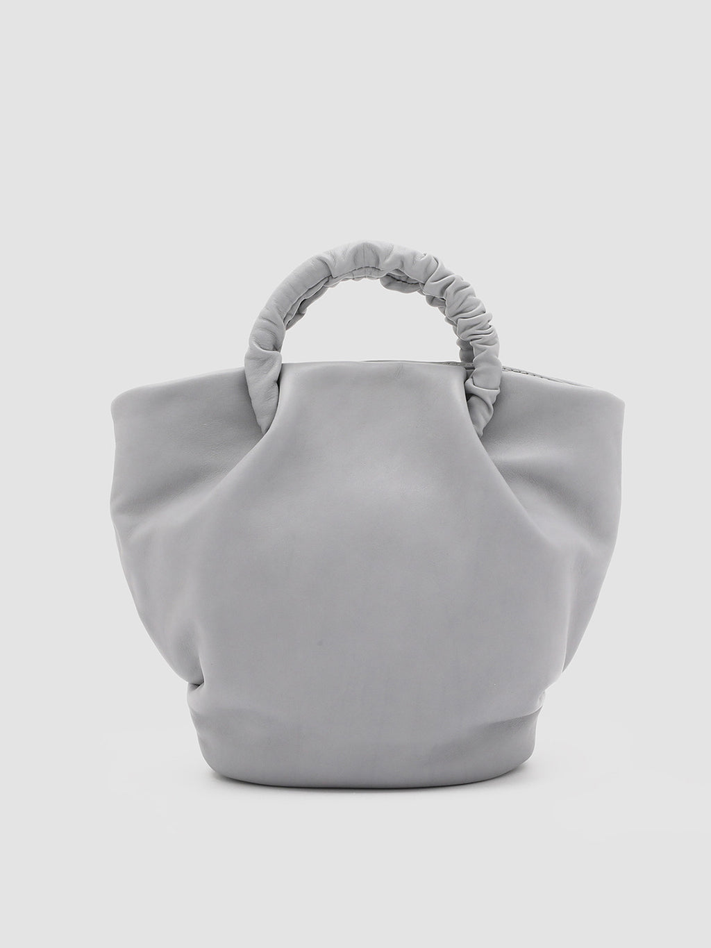 CIRCLE 017 - Grey Leather Handle Bag