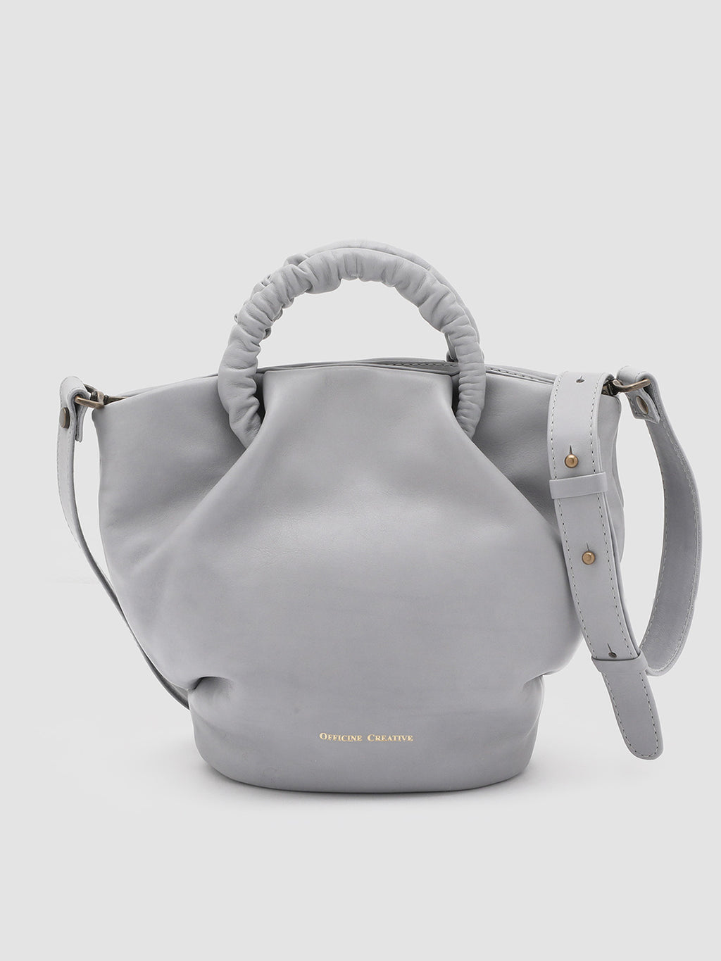 CIRCLE 017 - Grey Leather Handle Bag