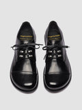 GEMSTONE 001 - Black Leather Derby Shoes - thumb image 2,side view