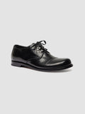 GEMSTONE 001 - Black Leather Derby Shoes - thumb image 3,side view
