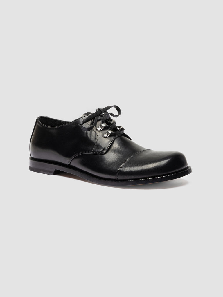 GEMSTONE 001 - Black Leather Derby Shoes