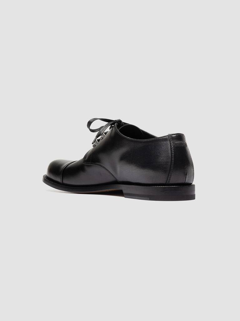 GEMSTONE 001 - Black Leather Derby Shoes