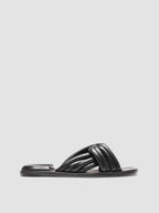 CYBILLE 004 - Schwarze Slide-Sandalen aus Leder