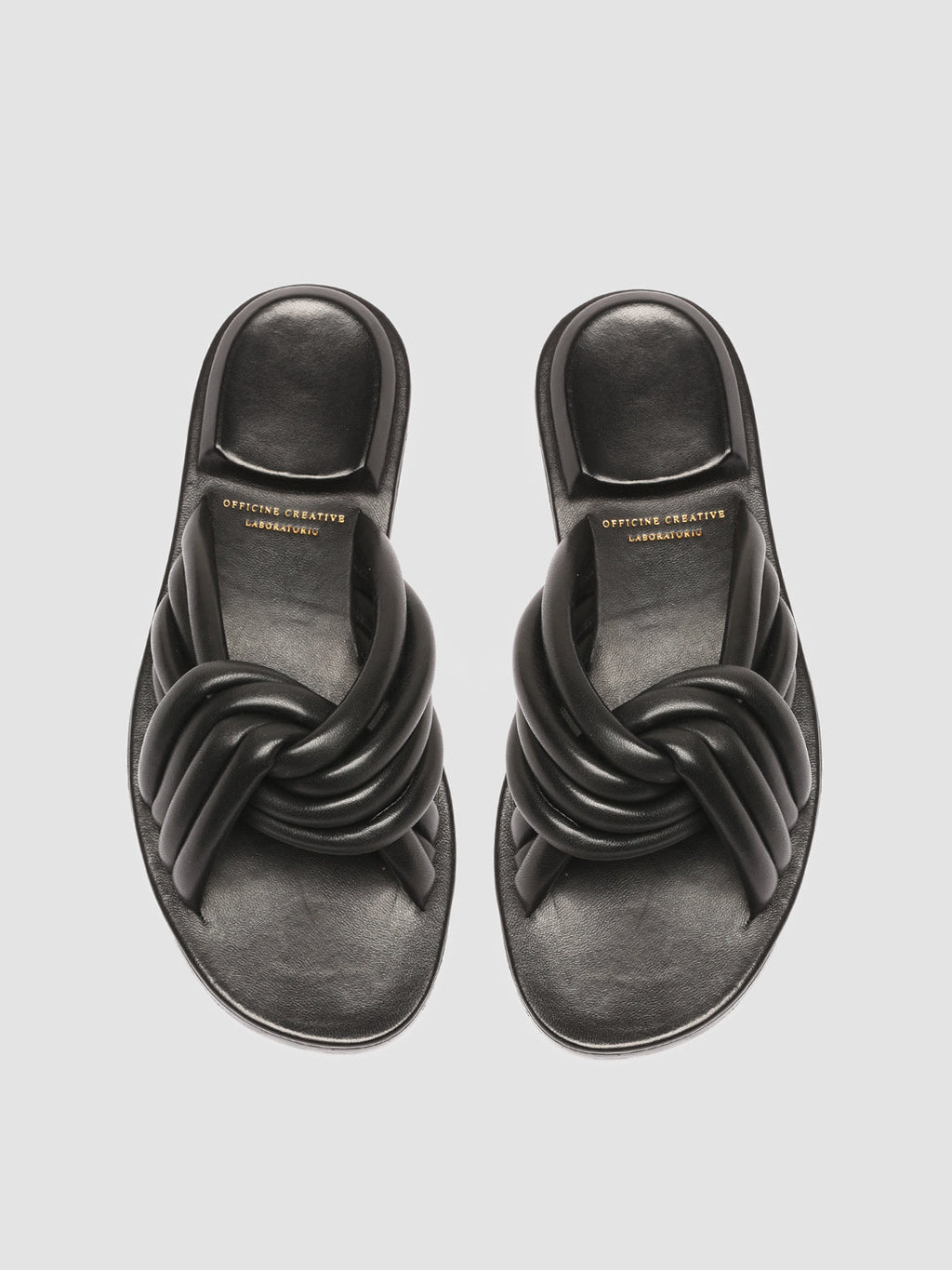 CYBILLE 004 - Sandali in Pelle Nera - image 2,side view