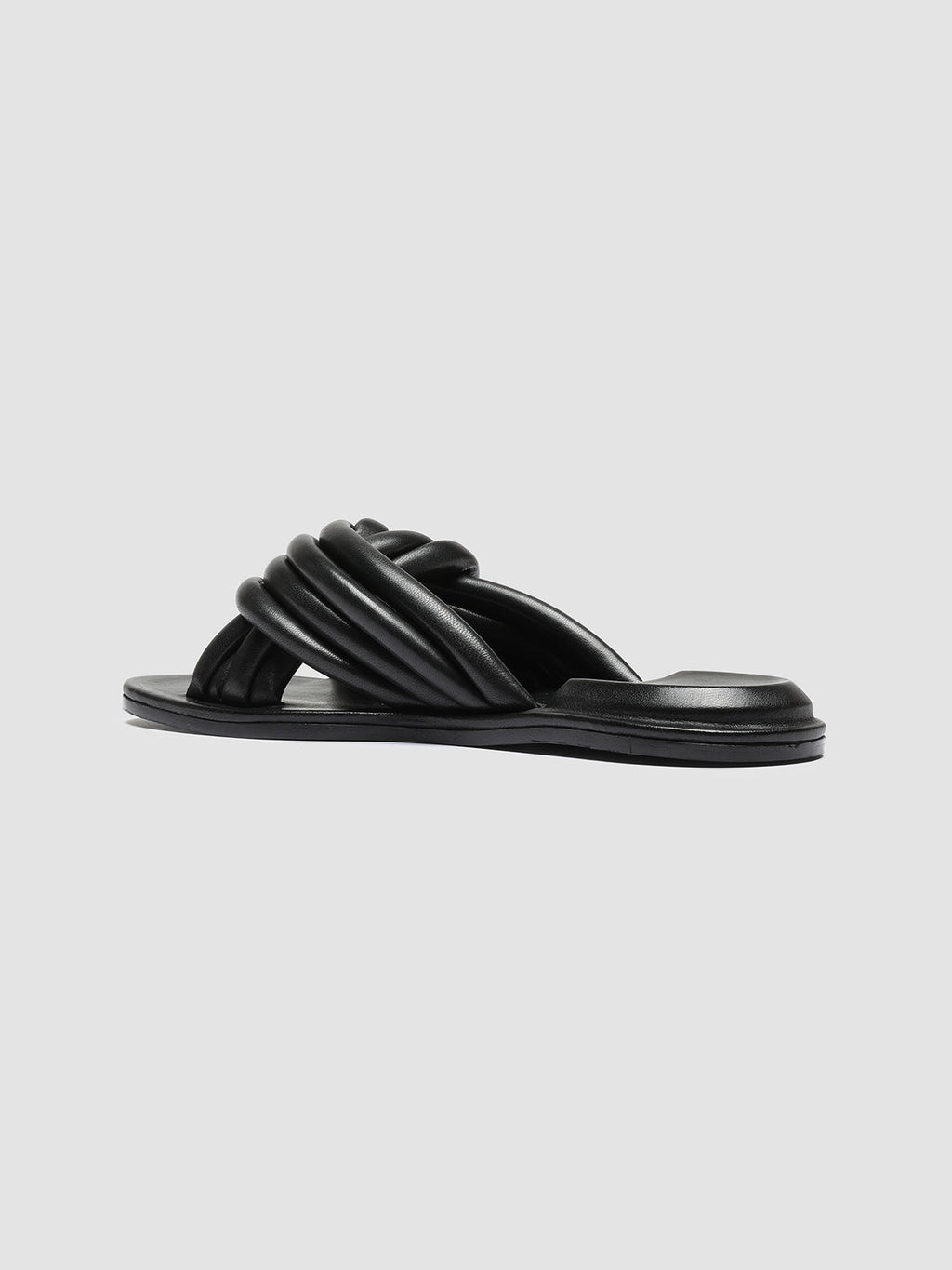 CYBILLE 004 - Sandali in Pelle Nera - image 4,side view
