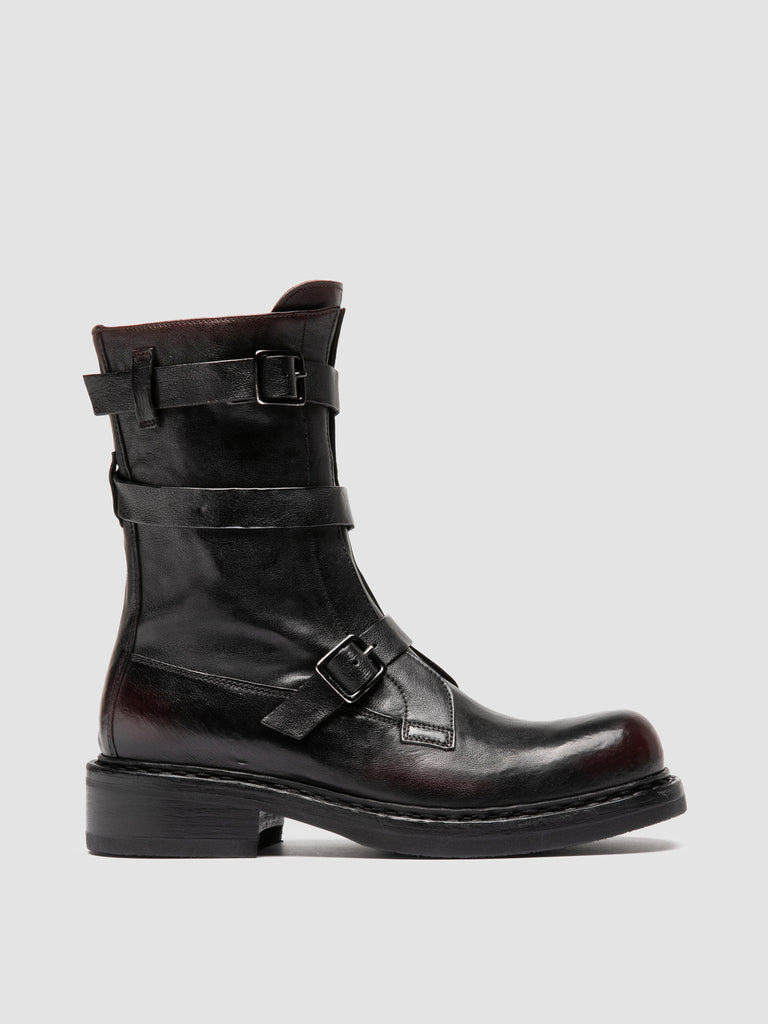 DAKOTA 004 - Burgundy Leather Zipped Boots