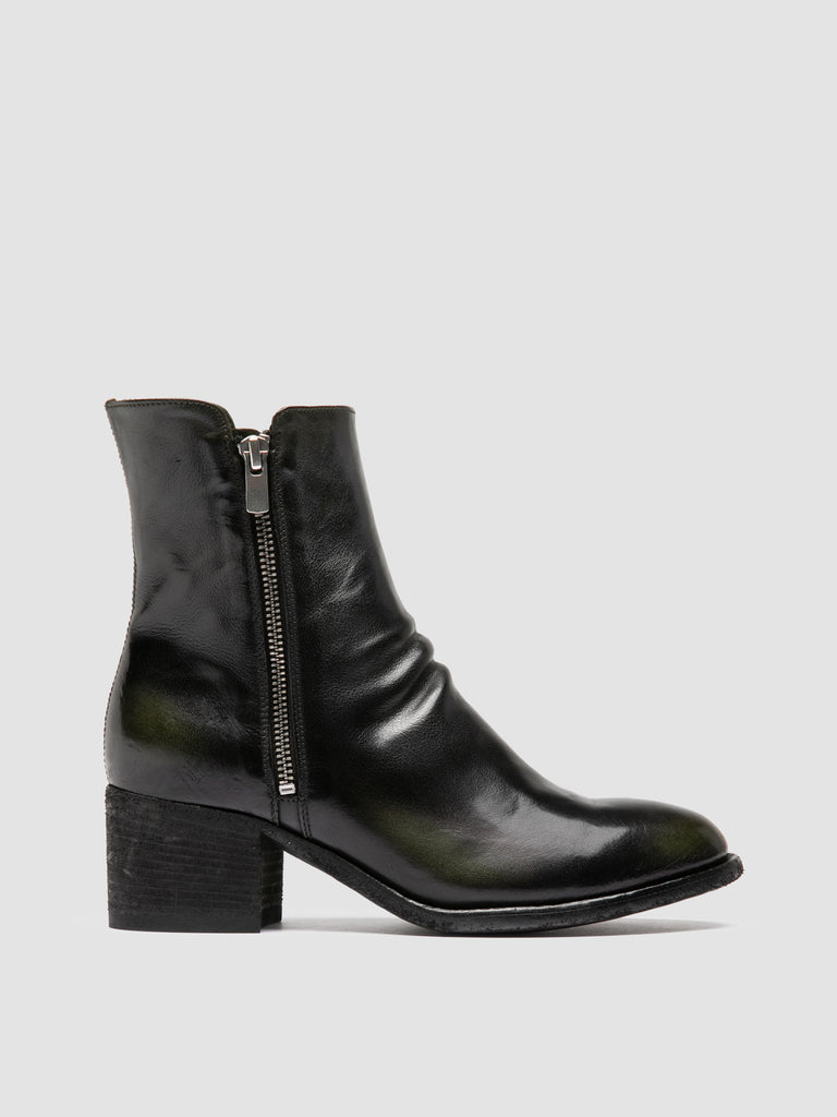 DENNER 103 - Green Leather Booties