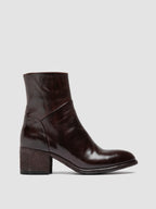 DENNER 107 - Burgunderrote Lederstiefel mit Reißverschluss