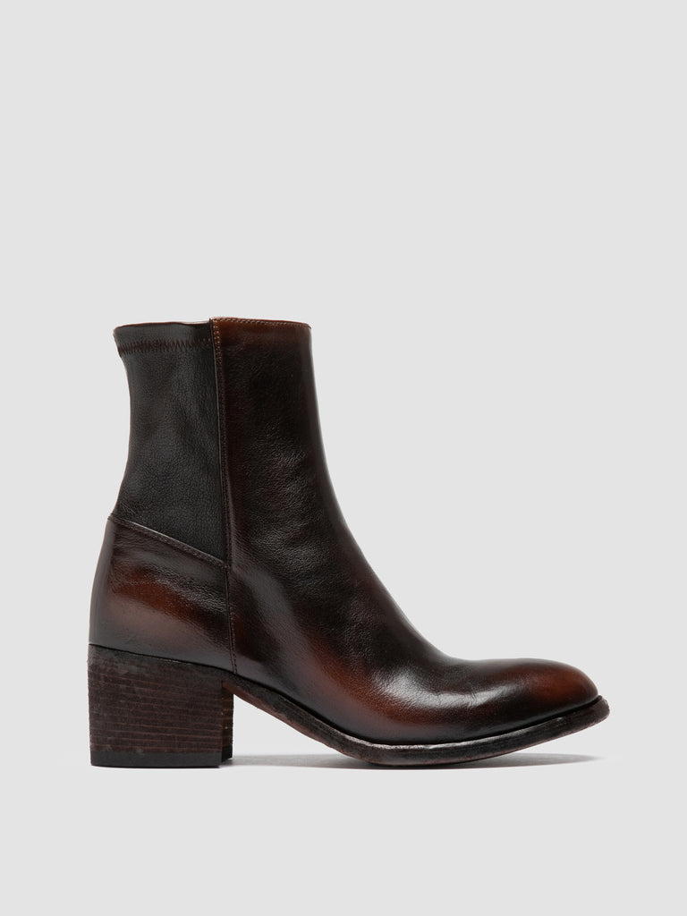 DENNER 127 - Brown Leather Zipped Boots