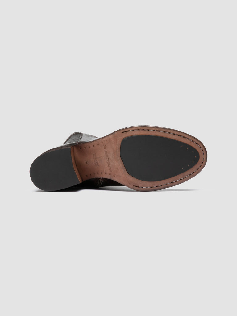 DENNER 127 - Brown Leather Zipped Boots
