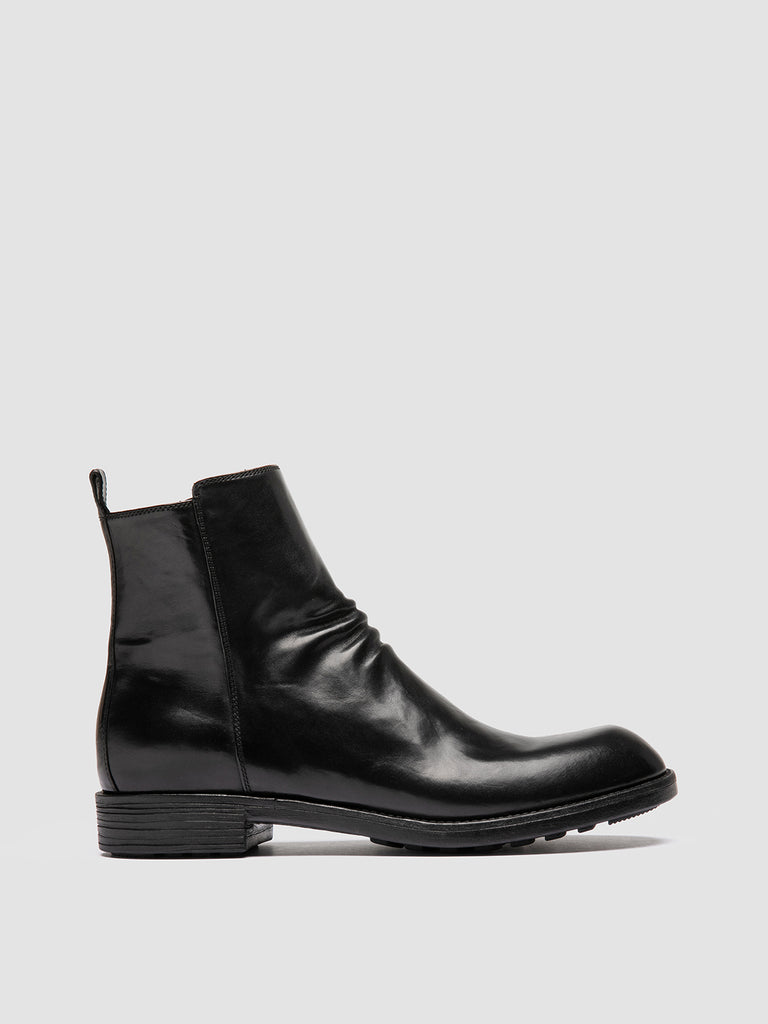 DIARY 008 - Schwarze Lederstiefel mit Reißverschluss