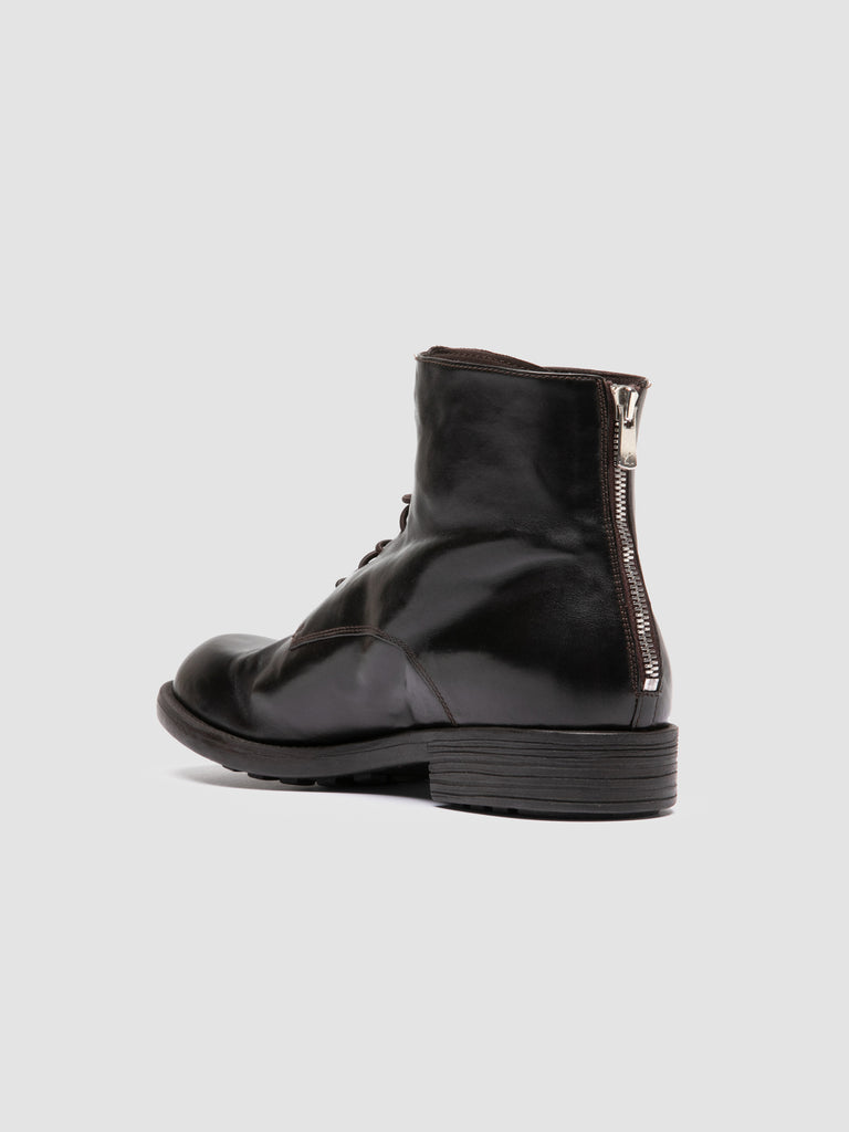 DIARY 010 - Brown Leather Zipped Boots