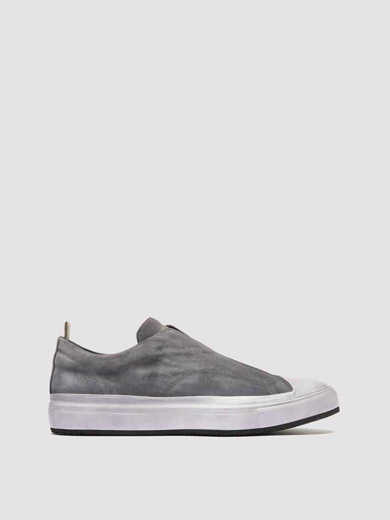 DUB 001 - Grey Leather and Suede Slip On Sneakers