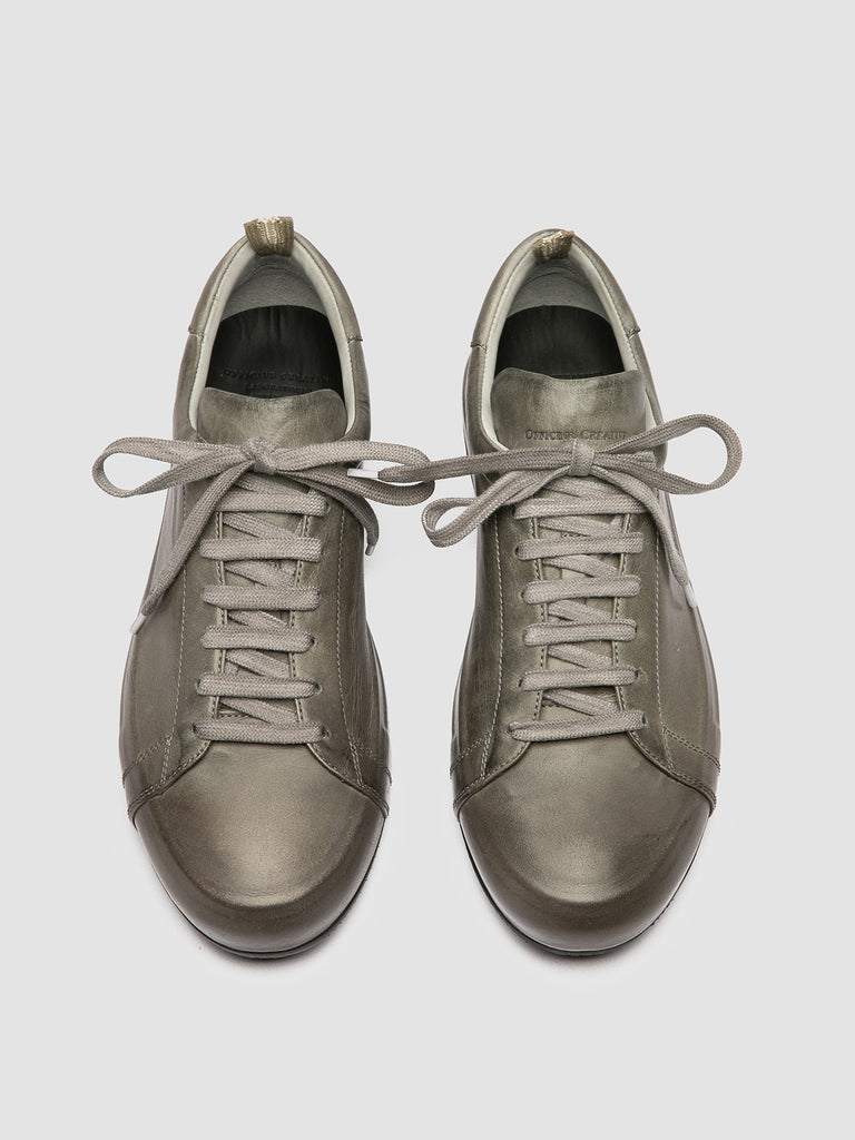 EASY DD 001 - Grey Leather Low Top Sneakers