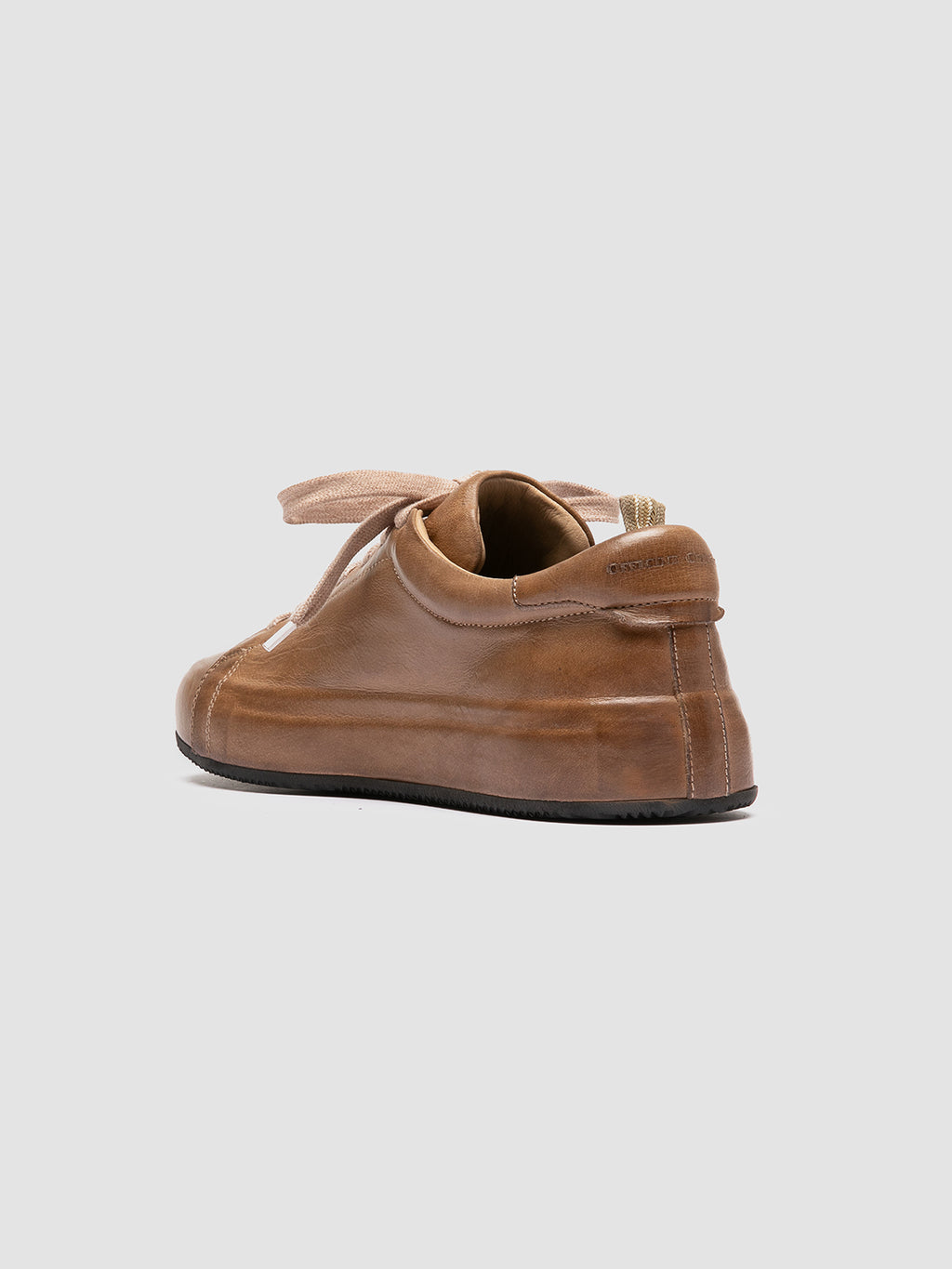 EASY DD 001 - Taupe Leather Low Top Sneakers