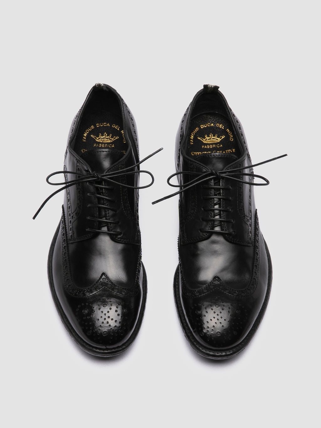 EMORY 015 - Black Leather Derby Shoes