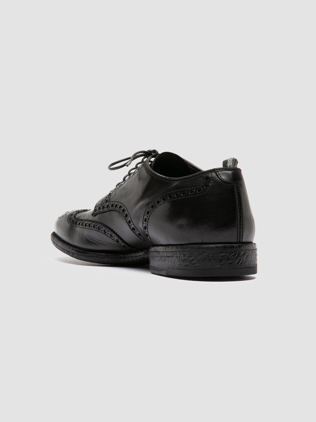 EMORY 015 - Black Leather Derby Shoes