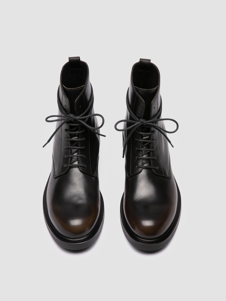 ENGINEER 005 - Green Leather Lace-up Boots