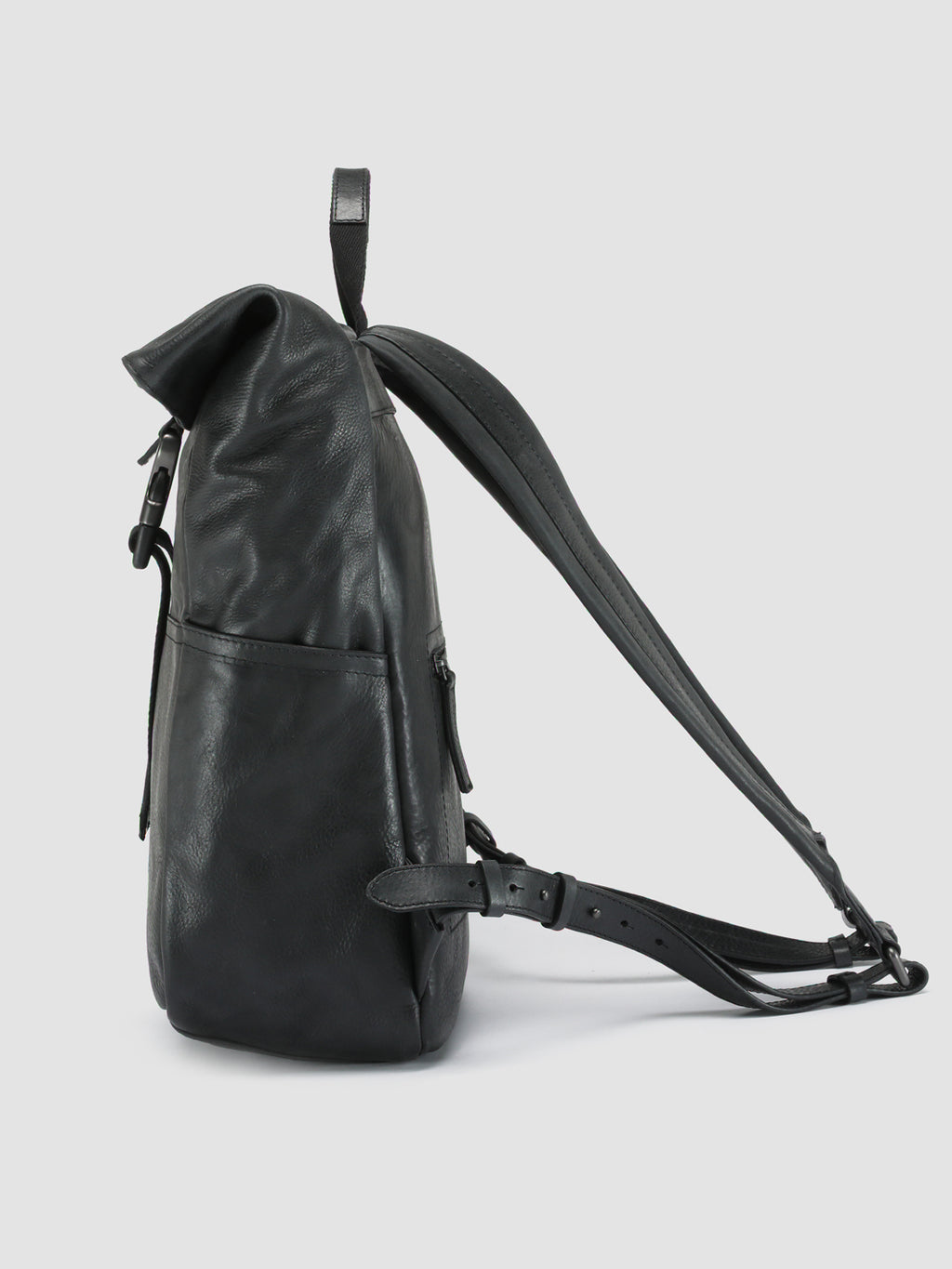 EQUIPAGE 001 - Black Leather Backpack  Officine Creative - 5