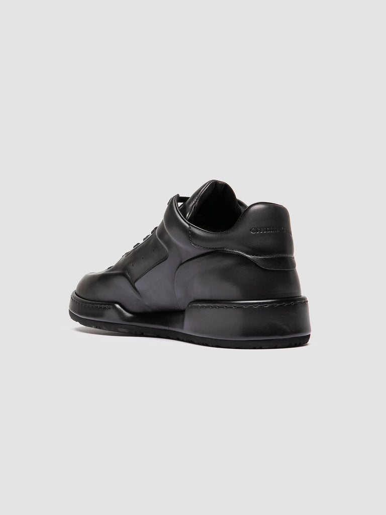 ERASER 001 - Grey Leather Low Top Sneakers