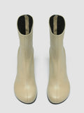 ESME 005 - Ivory Leather Zipped Boots