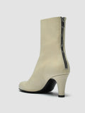 ESME 005 - Ivory Leather Zipped Boots