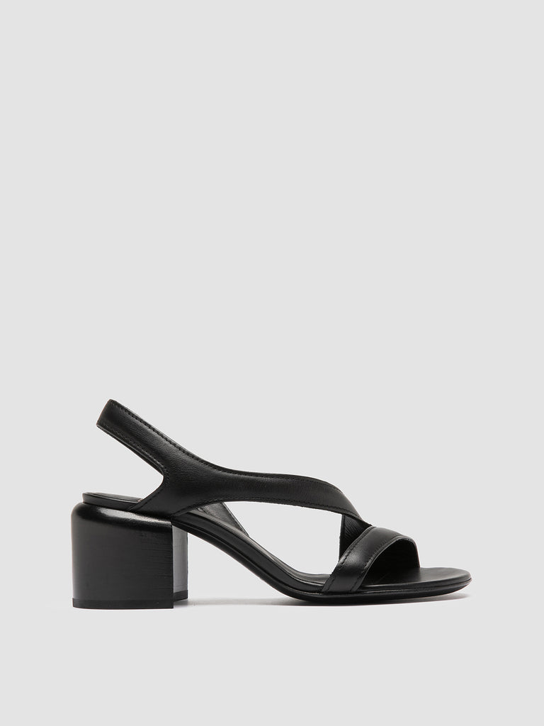 ETHEL 023 - Black Leather Sandals