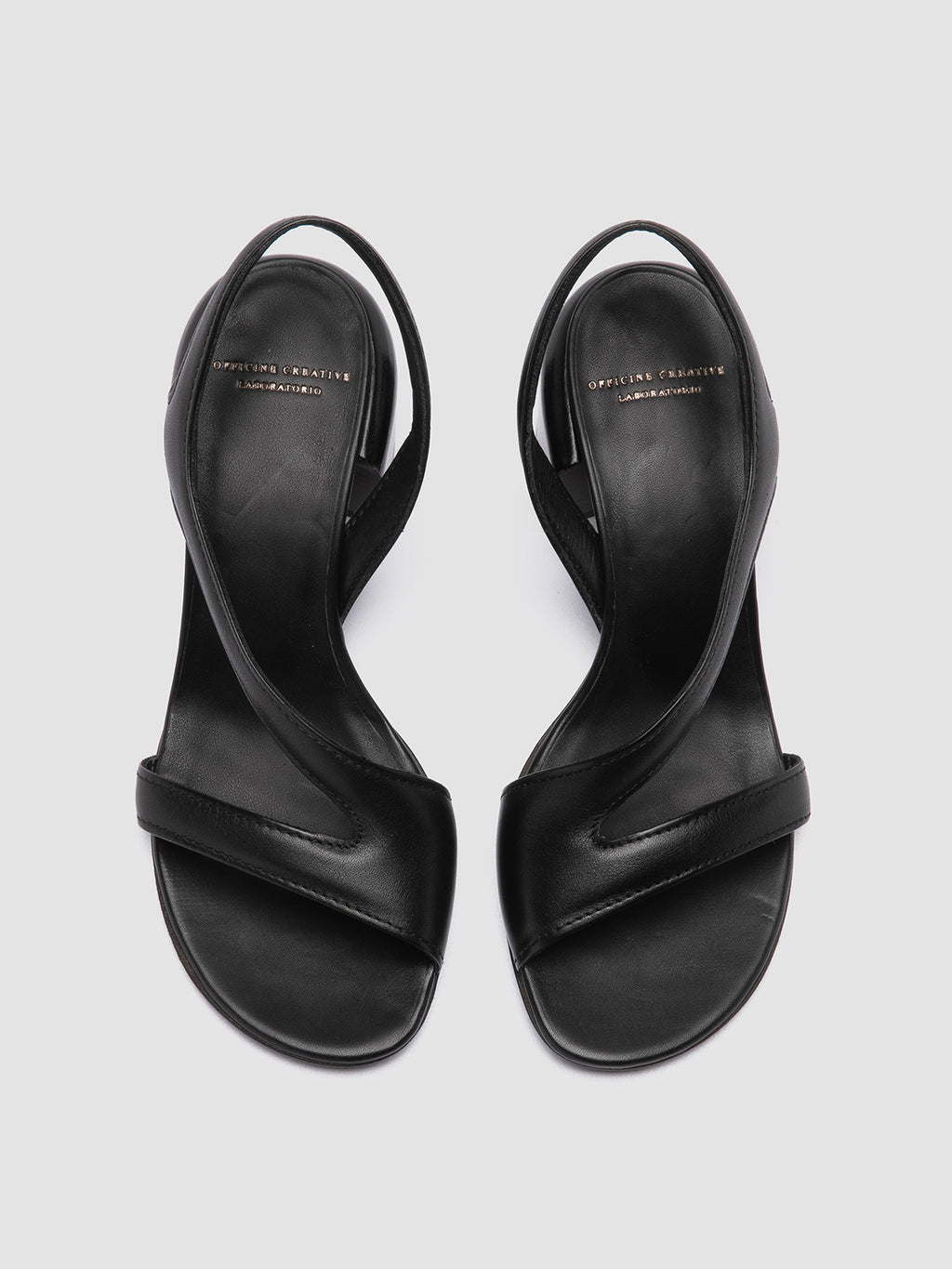 ETHEL 023 - Black Leather Sandals Women Officine Creative - 2